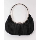 Valentino Garavani Pleated Black Silk Evening bag