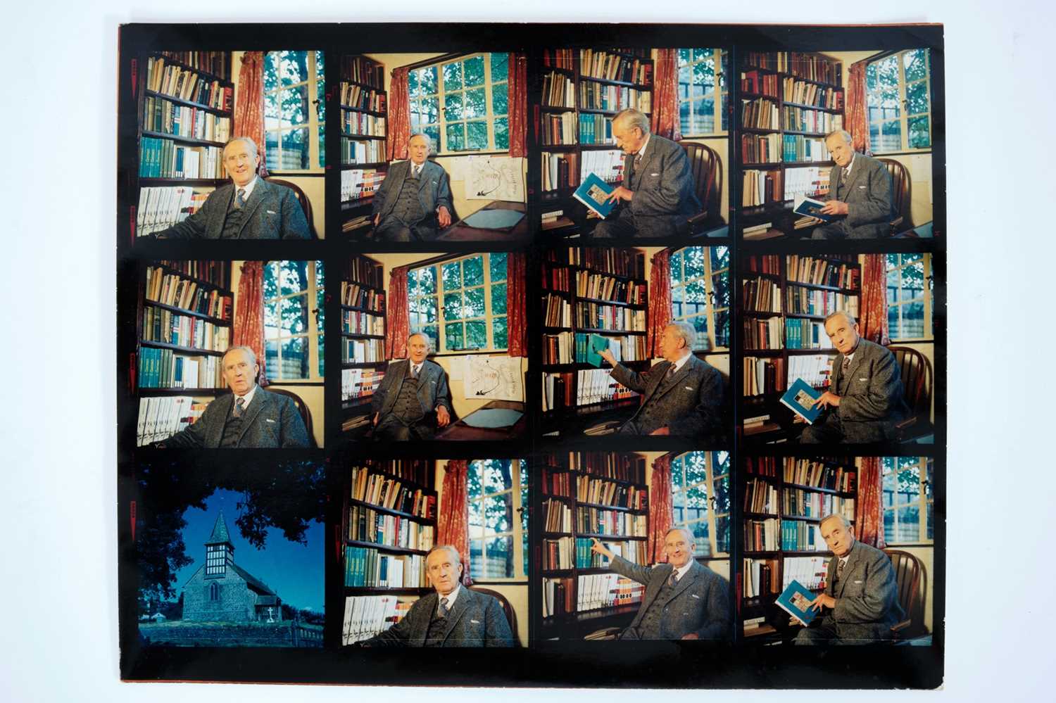 Pamela Chandler (1928-1993) four colour contact sheets taken of J. R, R. Tolkien and his wife Edith