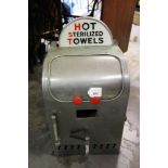 Vintage Cafe Machine 'Hot Sterilized Towels', 56cm in height