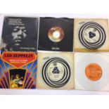 7" vinyl records, 90 collectors Rock & Pop records from the 50s, 60s & 70s, including Jimi Hendrix,