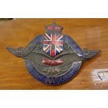 Scarce enamelled Canadian Automobile Club of British Columbia car badge together with a group of For