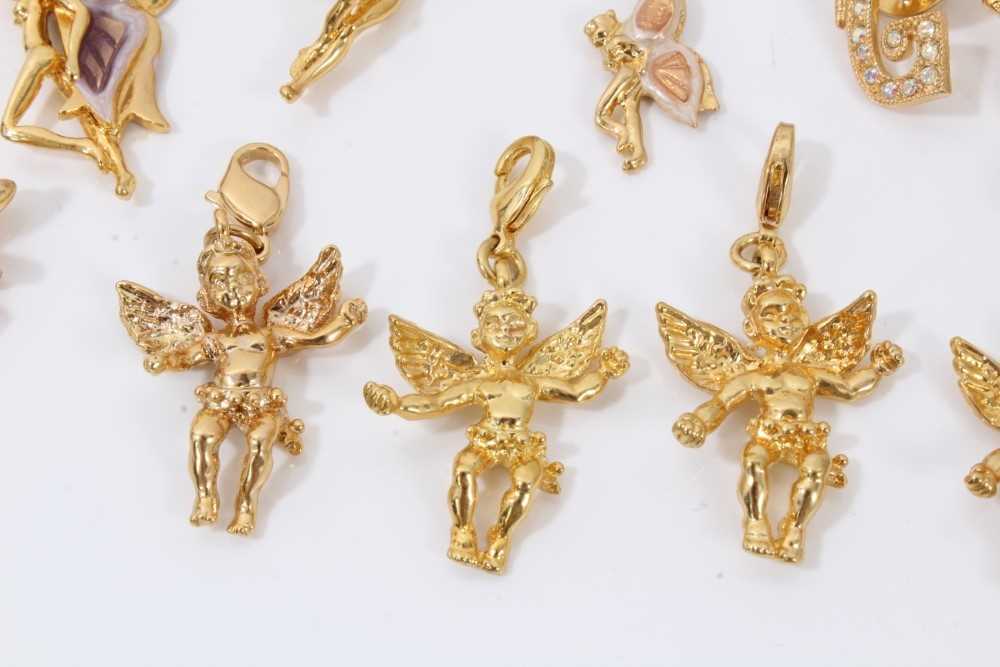 Collection Kirks Folly gilt metal fairy and Cupid charms, together with other Kirks Folly pins - Image 5 of 9