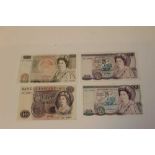 G.B. - Mixed banknotes to include deep green and multicoloured Fifty Pounds, signature: D.H.F. Somer