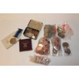 World - Mixed coinage, banknotes and an Essex Police Service Medal (qty)