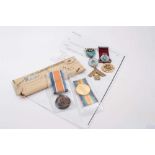 First World War War and Victory medals named to 2. Lieut. F. W. Denham together with original boxes
