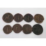 Ancients - Mixed Roman AE Sestertius to include Antoninus Pius Rev: Impterator 11 SC, Fides STG. R.