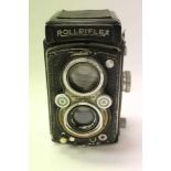 Rolleiflex twin lens reflex camera, serial number 599047, with Carl Zeiss Tessa 75mm f/3.5 lens