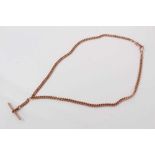 9ct rose gold watch chain