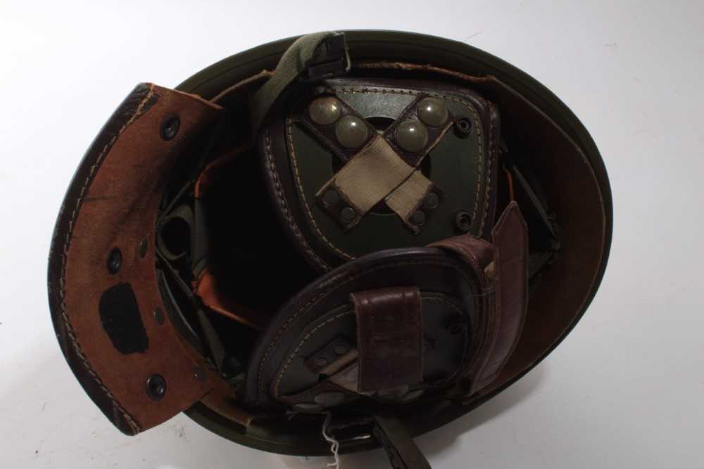 Israeli MIC - style paratrooper helmet with three point harness and liner, circa 1970s, together wit - Image 4 of 4