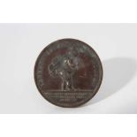 G.B. Royal Humane Society AE Medallion reverse engraved 'Awarded to William Horn 2nd Master HMS Fawn