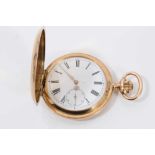 14ct gold cased full hunter pocket watch by Jaccottet Watches Co.