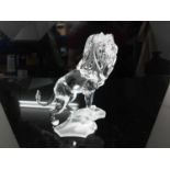 Swarovski crystal model - Lion standing on a rock