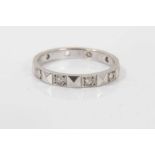 18ct white gold diamond eternity ring (one stone missing)