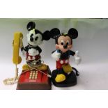 BT Mickey Mouse telephone, together with another Mickey mouse phone (2)