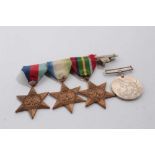 Second World War medal group comprising 1939 - 1945 Star, Atlantic Star, Pacific Star and War medal