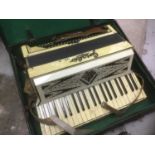 Piano accordion in case
