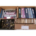 Watch accessories- two boxes of vintage new old stock watch straps together with glasses and a box o