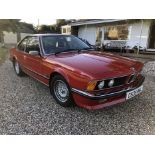 1987 BMW 635CSi Auto, finished in red with black leather (V5 and paperwork in office)