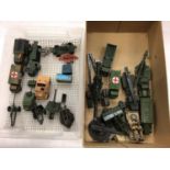 Diecast unboxed selection including Dinky, Corgi, Matchbox, Britains Military, TV related vehicles a
