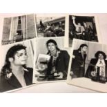 Michael Jackson 1980s Black and White Press Release photographs by Syndication International London