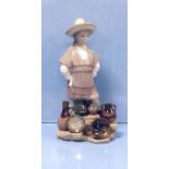 LLadro Figure ' The Pottery Seller' 30cm H