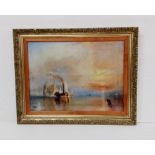 Heavy Gilt Framed Oil on Canvas ,