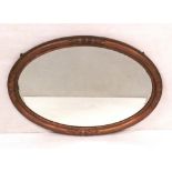 Vict Gilt Oval Bevelled Mirror 88cm W x 63cm H