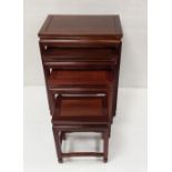 Set of 4 Mahogany Nest of Tables