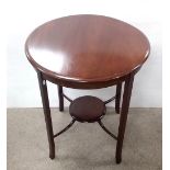 Very Clean Edw Circular Mahogany Table 61cm Diam 72cm H