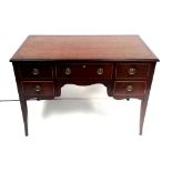 Edw Inlaid Mahogany Splayed Leg 5 Drawer Side Table 106cmW 54cmD 76cmH