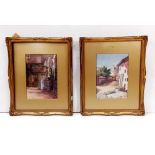 Pair of Vict Gilt Framed Watercolours 35cm W 42cm H