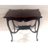 Very Clean Late Vict Mahogany Serpentine Side Table 77cm W 46cm D 73cm H