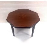 Edw Inlaid Mahogany Coffee Table 77cm Diam x 48cm H