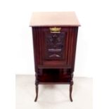 Late Vict Mahogany Pull Down Music Cabinet 40cm W 32cm W 88cm H