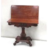 William IV Mahogany Foldover Tea Table 92cm W 45cm D 75cm H (Closed)