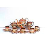 Samurai Hand Painted Coffee Set,