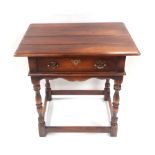 Mahogany 1 Drawer Side Table 74cm W 48cm D 73cm H