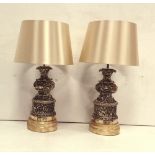 Rare Pair of 19C French Gilt Bronze Table Lamps by Gagneau, Lampiste , Rue St Denis 319,