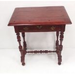 Quality Mahogany 1 Drawer Side Table 66cm W 45cm D 71cm H