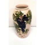 Hand Painted Moorcroft Grape Vase 19cm H
