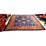 Very Attractive Donegal Carpet by Alexander Morton & Co , Circa 1907 Navy Ground All Over Field ,