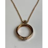 Emozioni 25mm Rose Gold Pendant & Chain