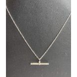 Silver Fancy T Bar & Chain