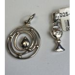 Silver Angel Pendant & Silver Drop Pendant