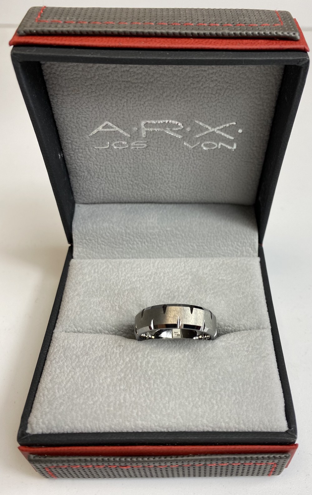 Silver Steel Gents Ring ,