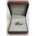 Silver Steel Gents Ring ,