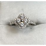 CZ Flower Cluster Ring,