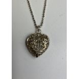 Silver Chain with Filligree Heart