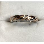 Silver & Rose Gold Breeze Lined Ring,