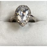 Large Pear Shaped Dress Ring,